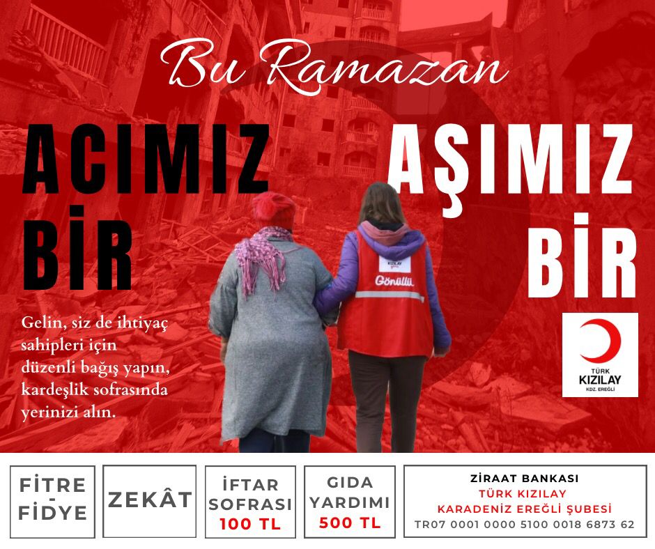 Kdz. Ereğli Kızılay depremzedeleri Ramazan ayında da yalnız bırakmıyor