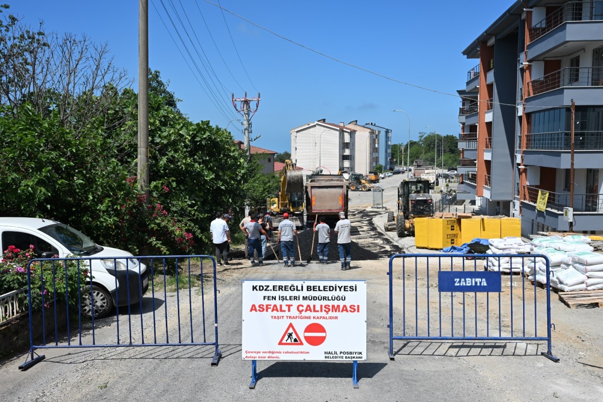 KDZ. EREĞLİ ASFALTLANIYOR